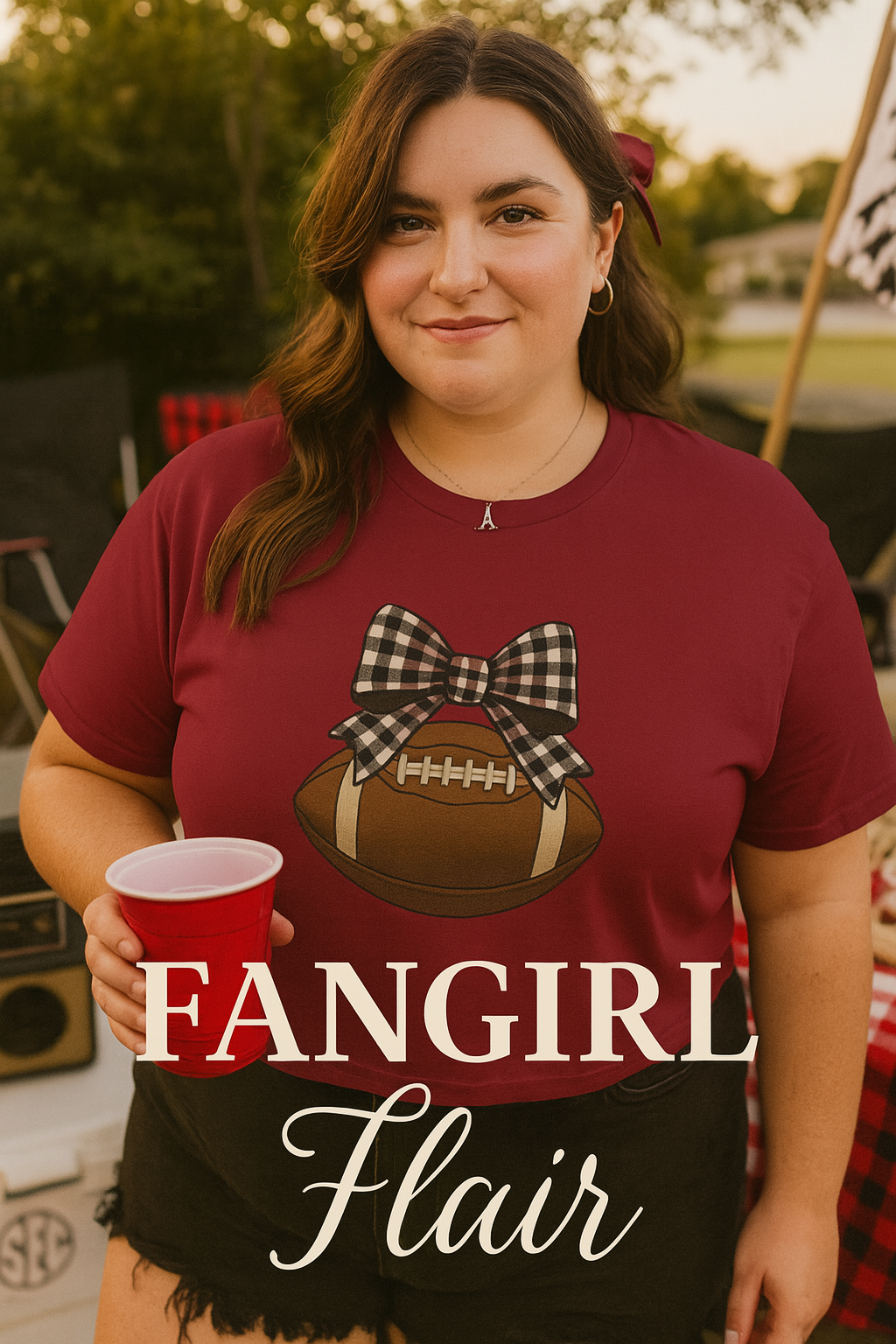 Alabama Bow Football Tee