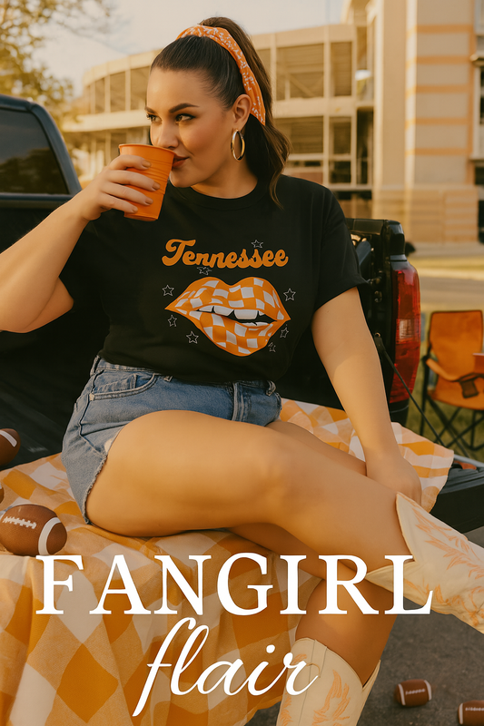 Tennessee Checkerboard Lips Tee